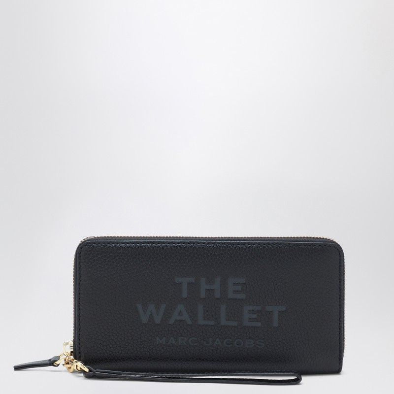 MARC JACOBS Mini Full-Grain Leather Wallet with Top Zip Closure