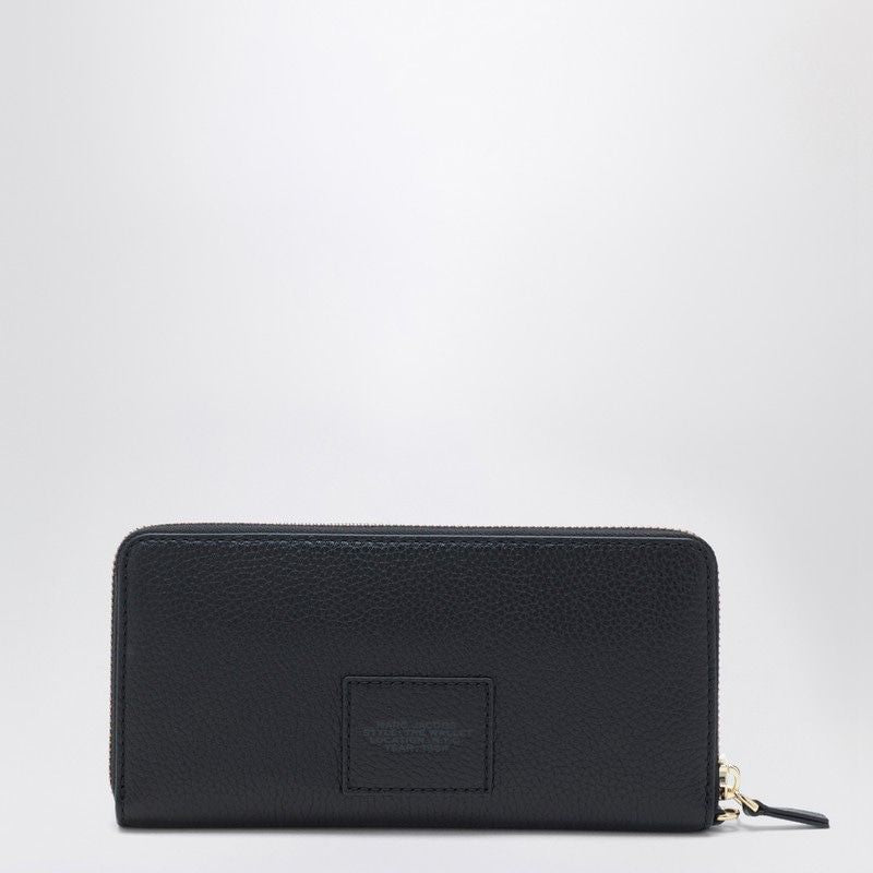 MARC JACOBS Mini Full-Grain Leather Wallet with Top Zip Closure