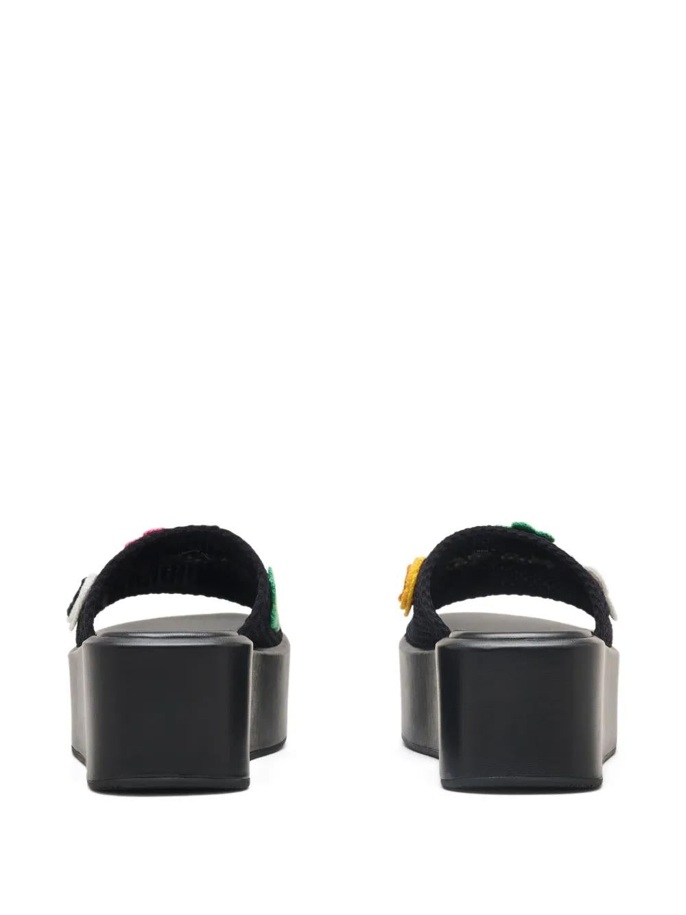 MARC JACOBS Daisy Crochet Platform Slide Sandals