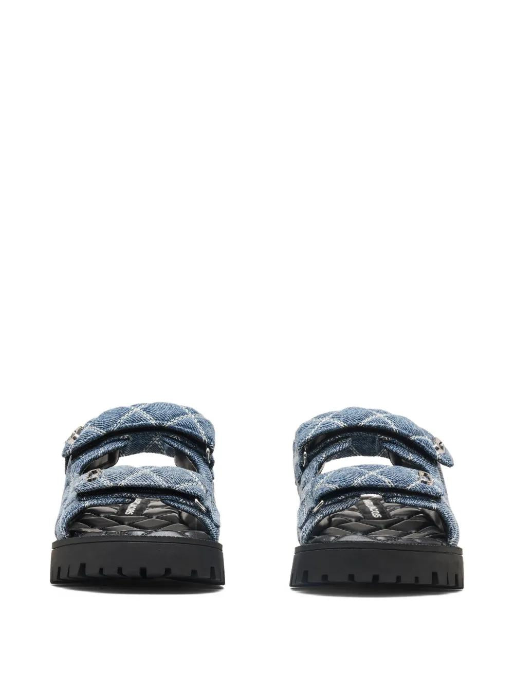 MARC JACOBS Quilted Denim Heeled Sandals for Women