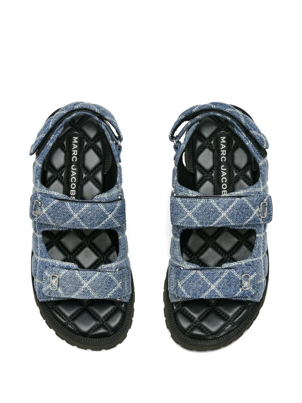 MARC JACOBS Quilted Denim Heeled Sandals for Women