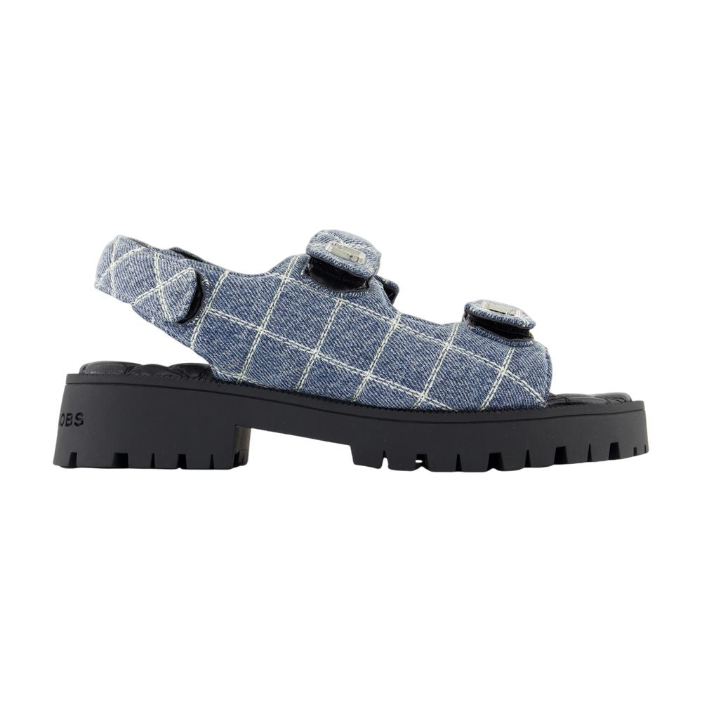 MARC JACOBS Quilted Denim Heeled Sandals for Women