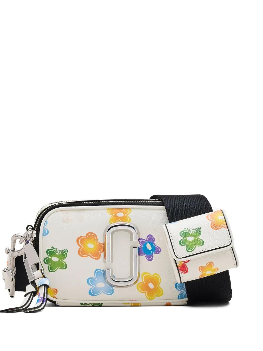 MARC JACOBS Mini Snapshot Daisy Print Leather Handbag