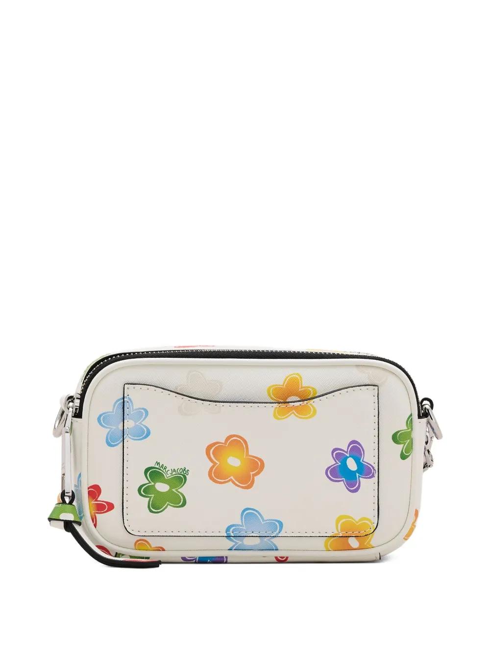 MARC JACOBS Mini Snapshot Daisy Print Leather Handbag