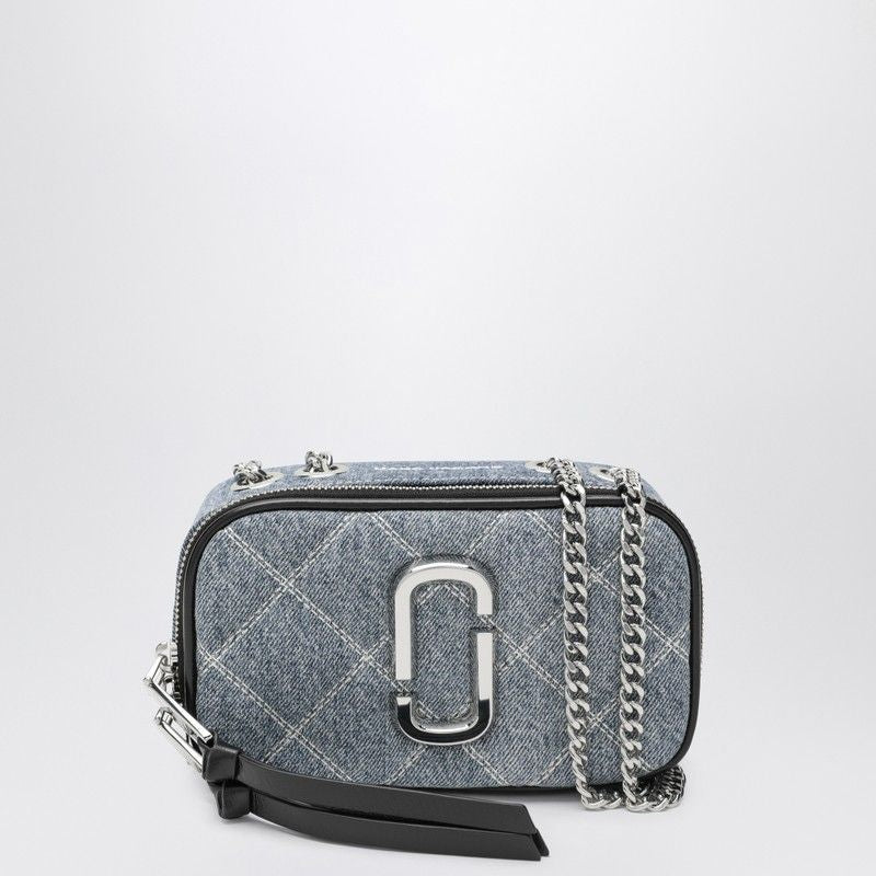 MARC JACOBS Mini Crossbody Handbag The Snapshot in Quilted Denim