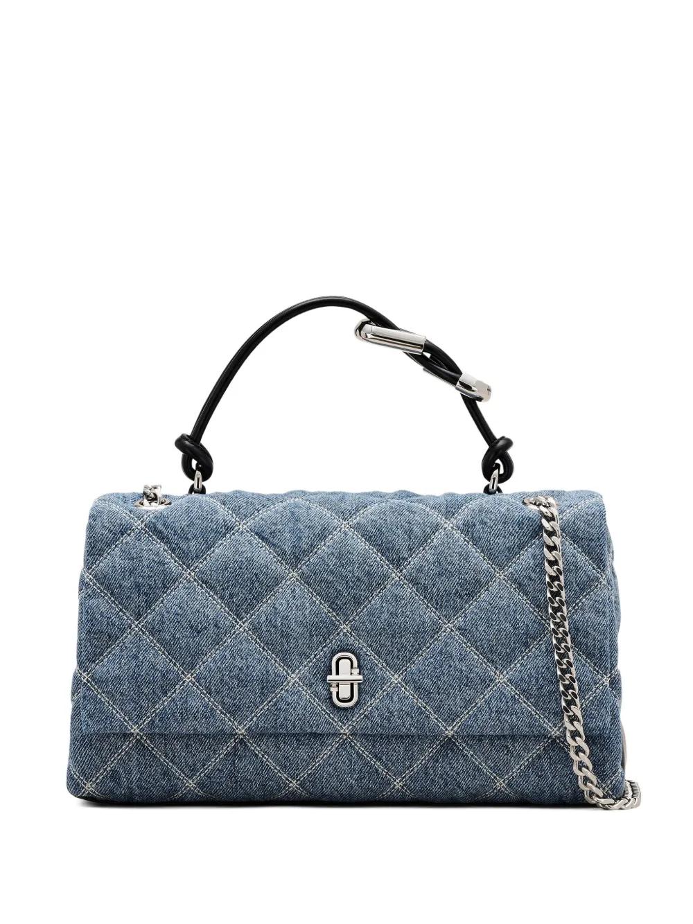 MARC JACOBS Quilted Denim Shoulder Handbag