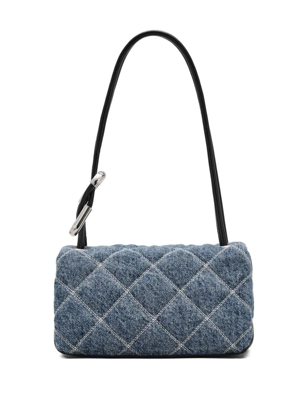 MARC JACOBS Mini Quilted Denim Dual Shoulder Handbag