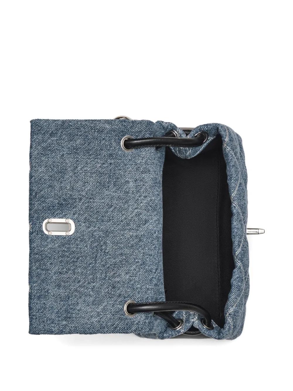 MARC JACOBS Mini Quilted Denim Dual Shoulder Handbag