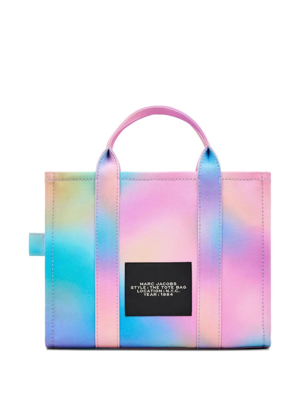 MARC JACOBS Medium Rainbow Canvas Tote Handbag