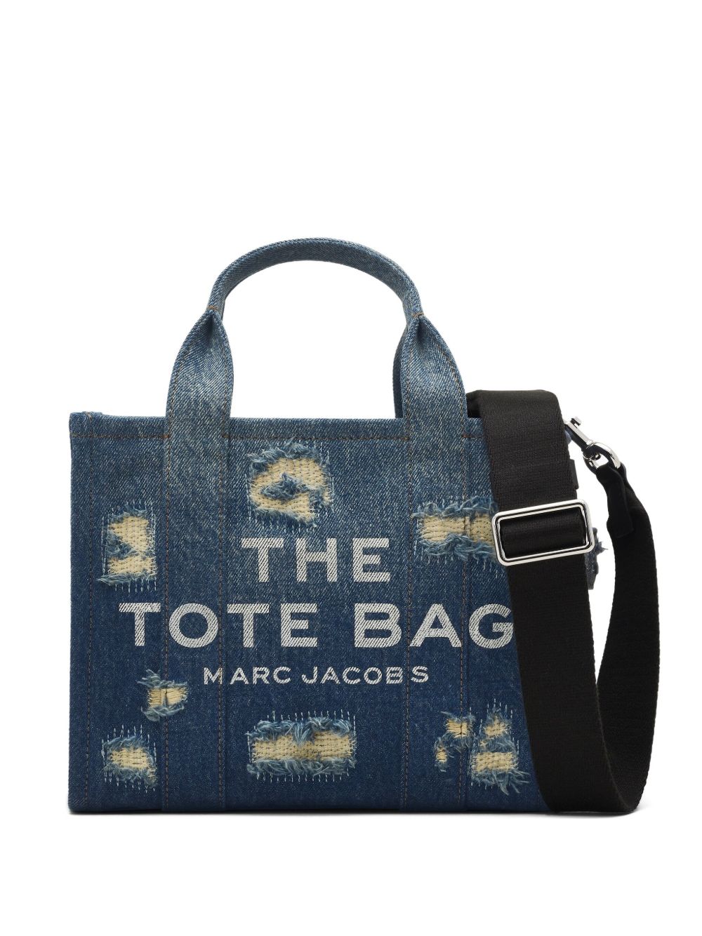 MARC JACOBS Compact Rip and Repair Denim Mini Tote Handbag