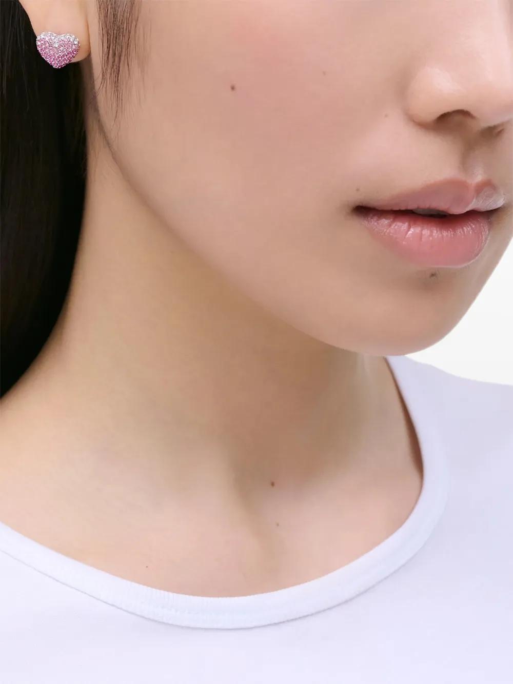 MARC JACOBS Balloon Heart Pave Earrings