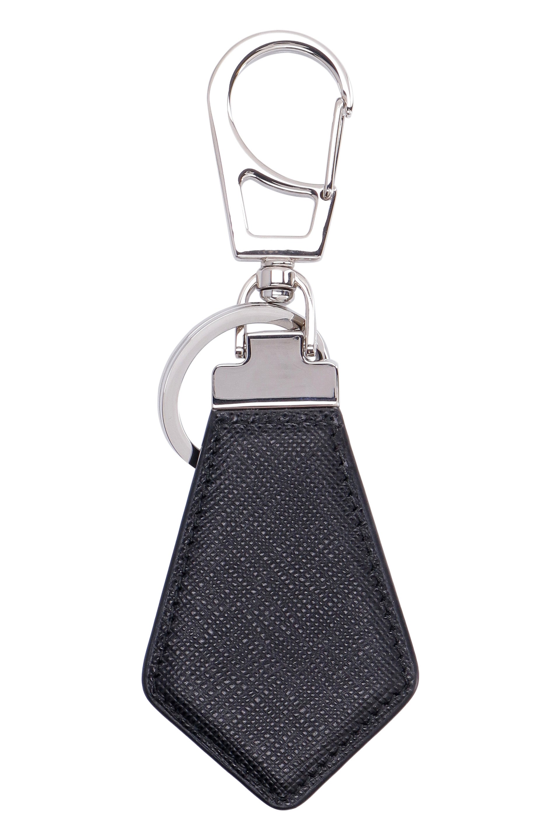 PRADA Saffiano Mini Key Holder with Logo
