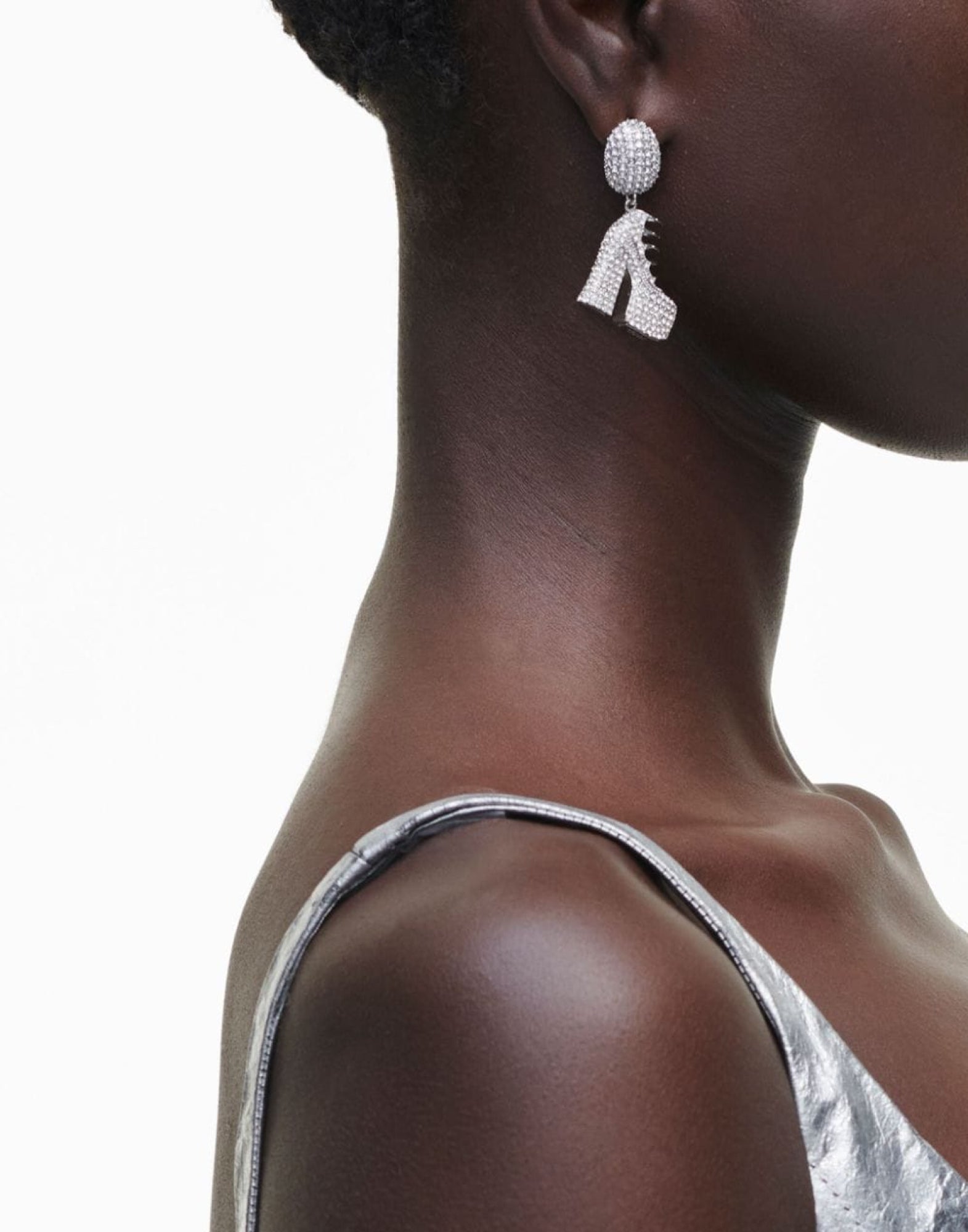 MARC JACOBS Pavé Kiki Boot Earrings