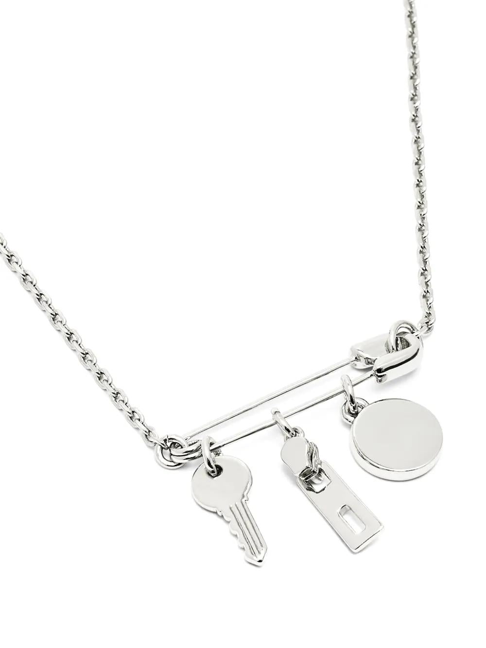 MARC JACOBS Button-Charm Necklace with Anchor Chain Detail