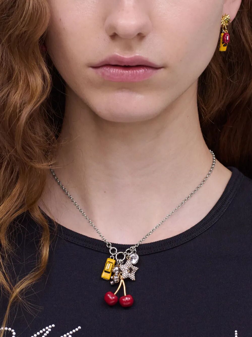 MARC JACOBS Trinket Charm Cluster Necklace - Metallic