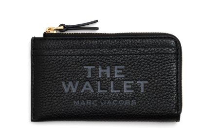 MARC JACOBS Mini Leather Card Holder - 8 cm x 13 cm x 2 cm