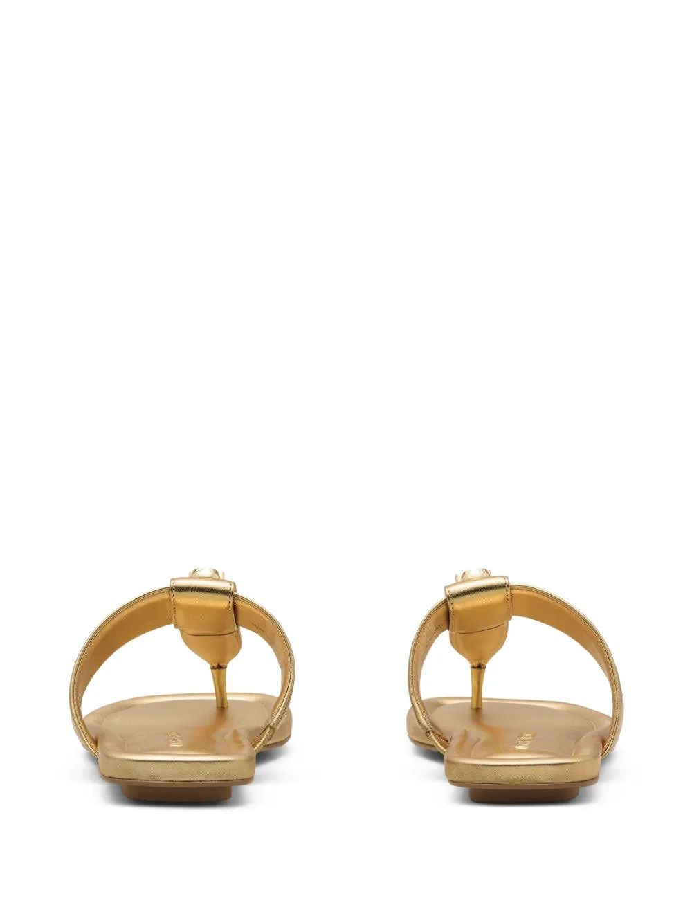 MARC JACOBS The Dual Gold Sandal with Iconic Logo