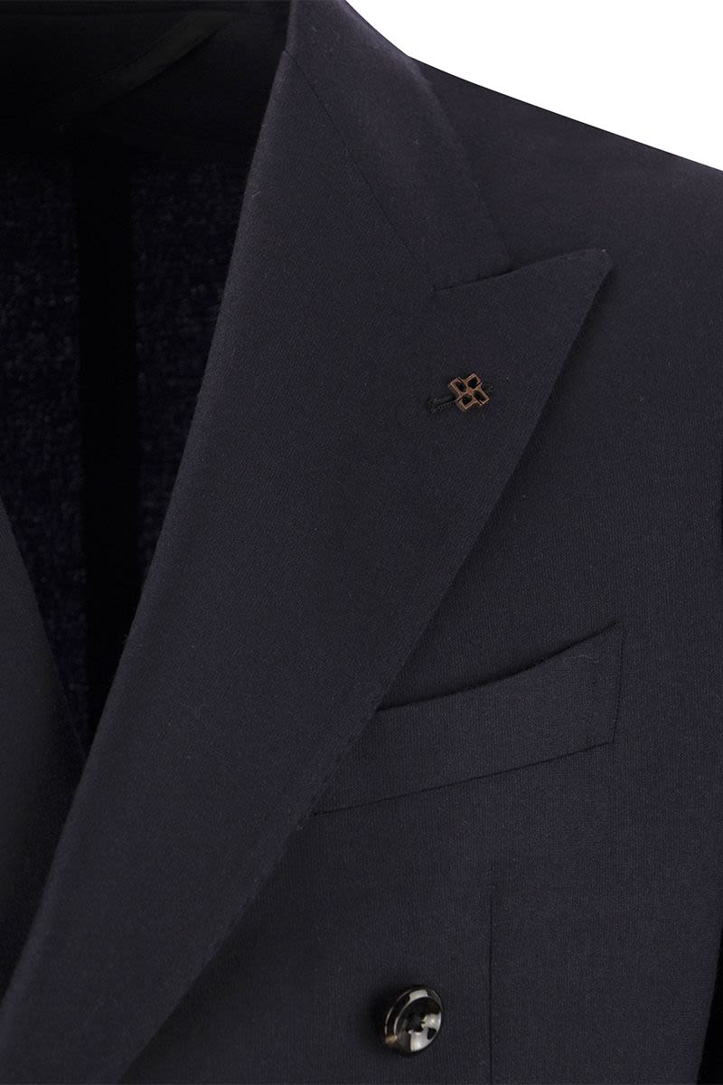 TAGLIATORE Double-Breasted Men's Suit in Wool and Cashmere