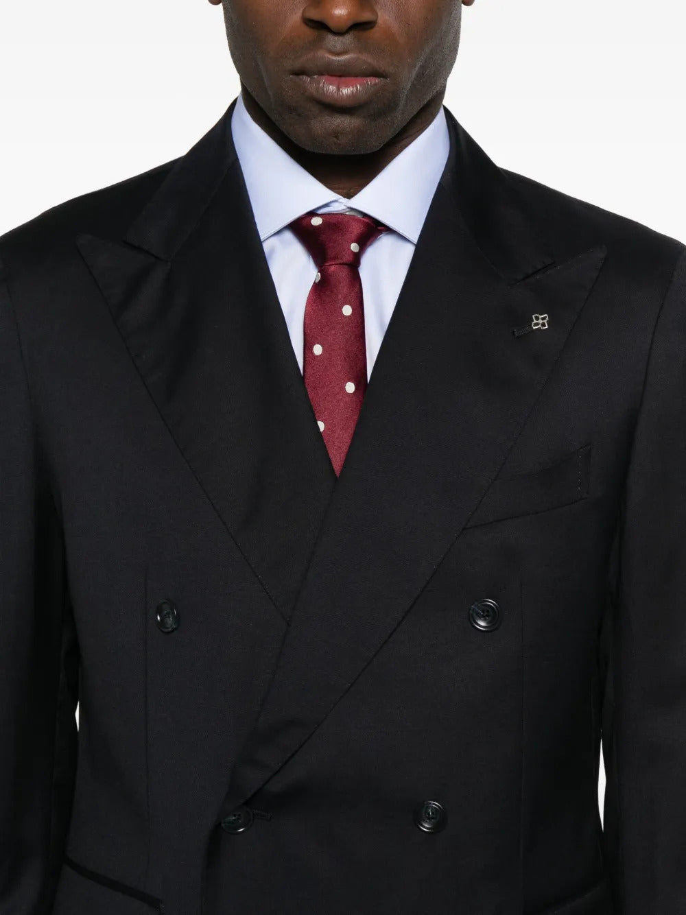 TAGLIATORE Double-Breasted Virgin Wool Suit