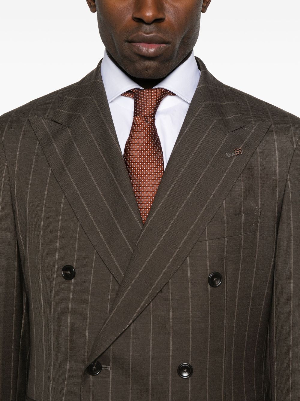 TAGLIATORE Striped Double-Breasted Suit for Men - FW25