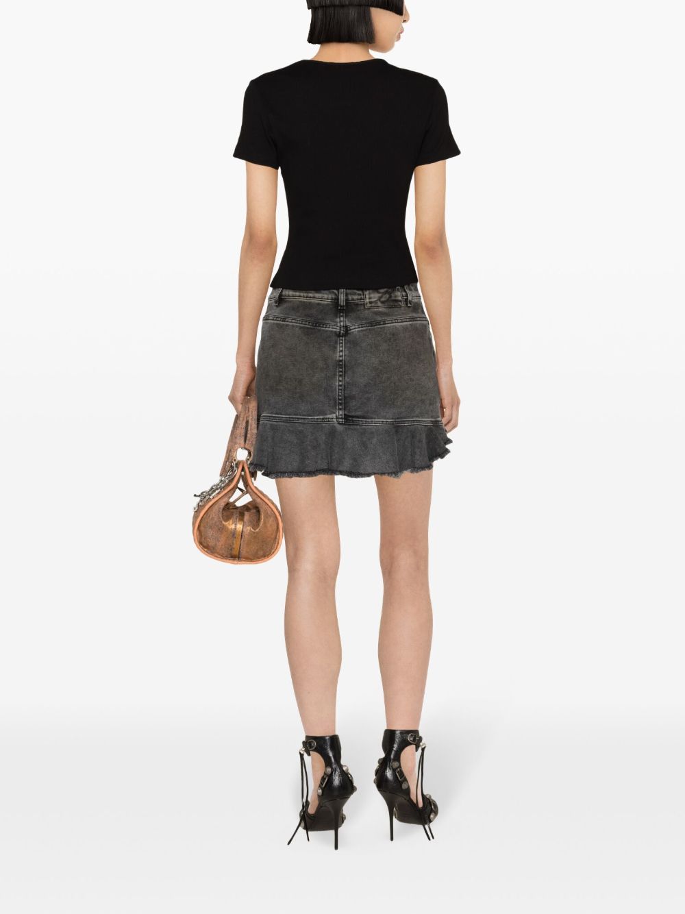 BLUMARINE Rhinestone-Embellished Cropped T-Shirt