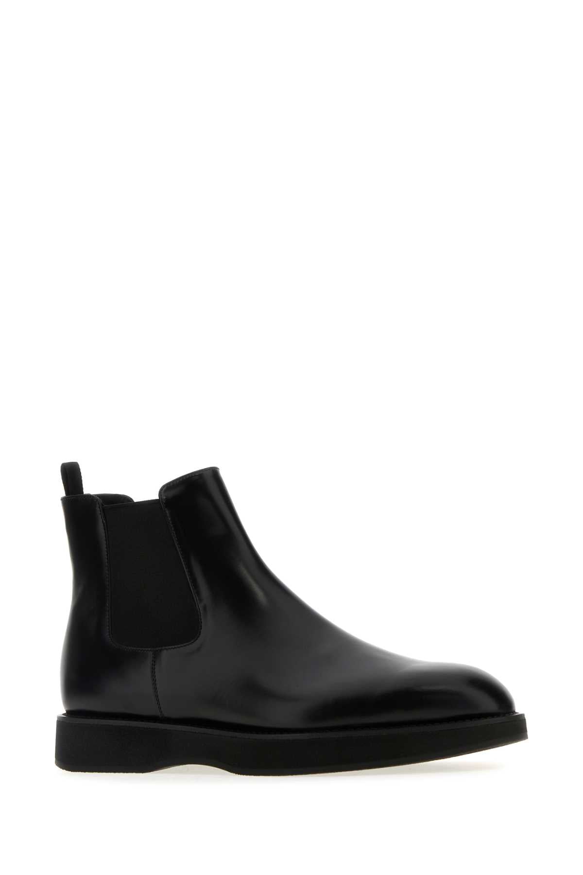 PRADA Leather Ankle Boots for Men - FW25