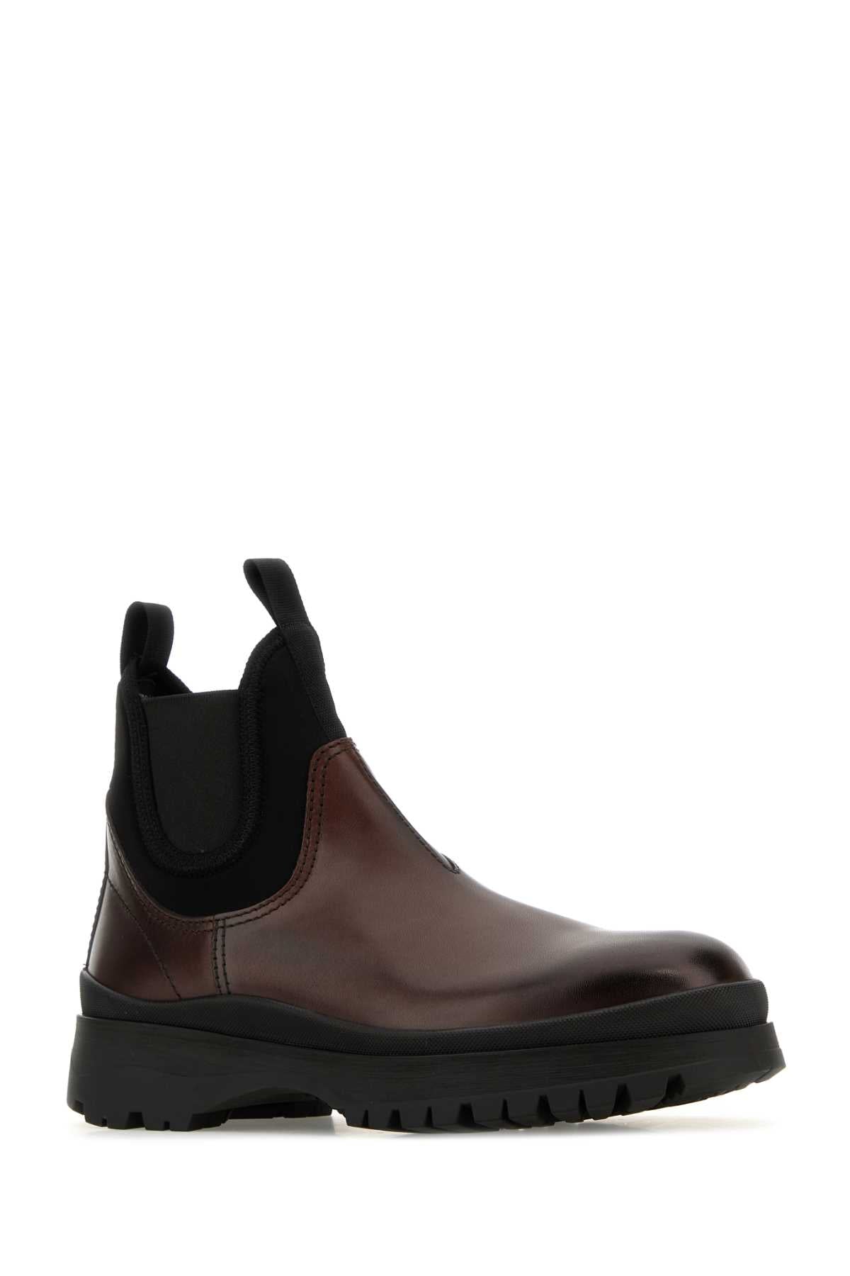 PRADA Premium Leather Ankle Boots for Men
