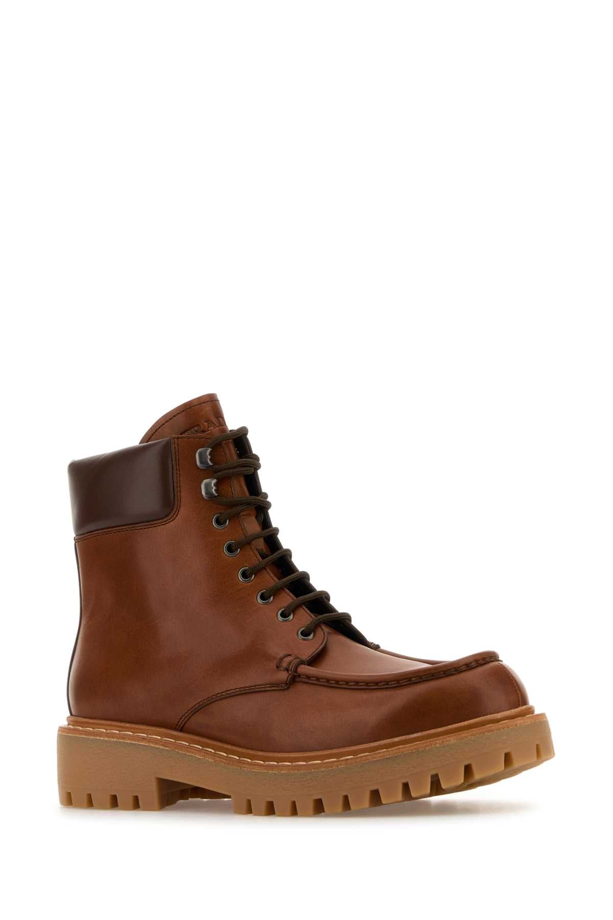 PRADA Men's Leather Ankle Boots