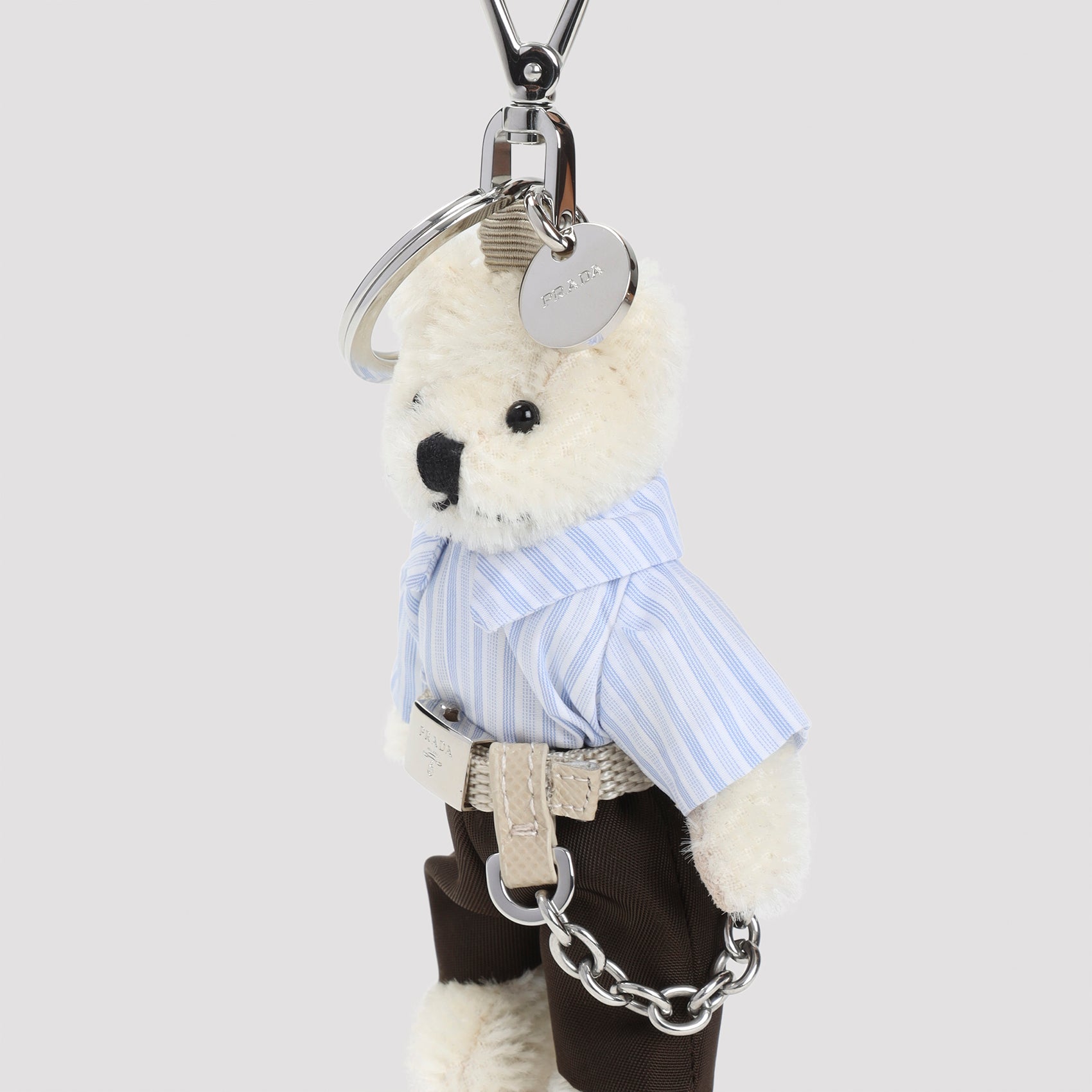 PRADA Mini Steel Bear Key Ring