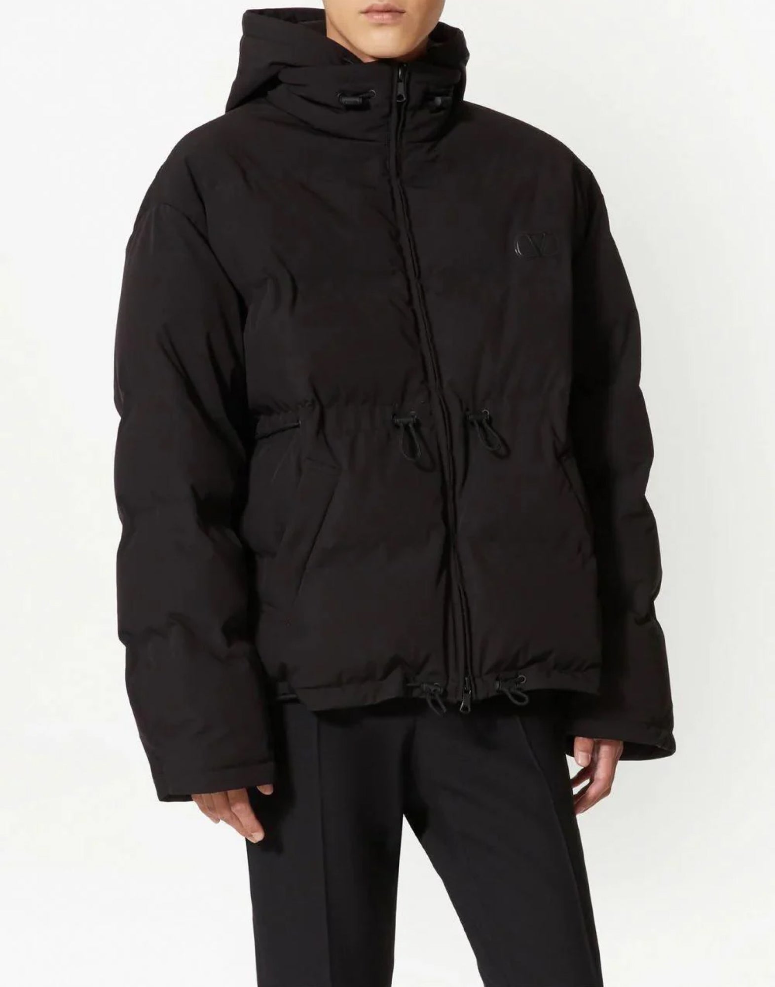 VALENTINO GARAVANI Men's Puffer Jacket with Logo Design
