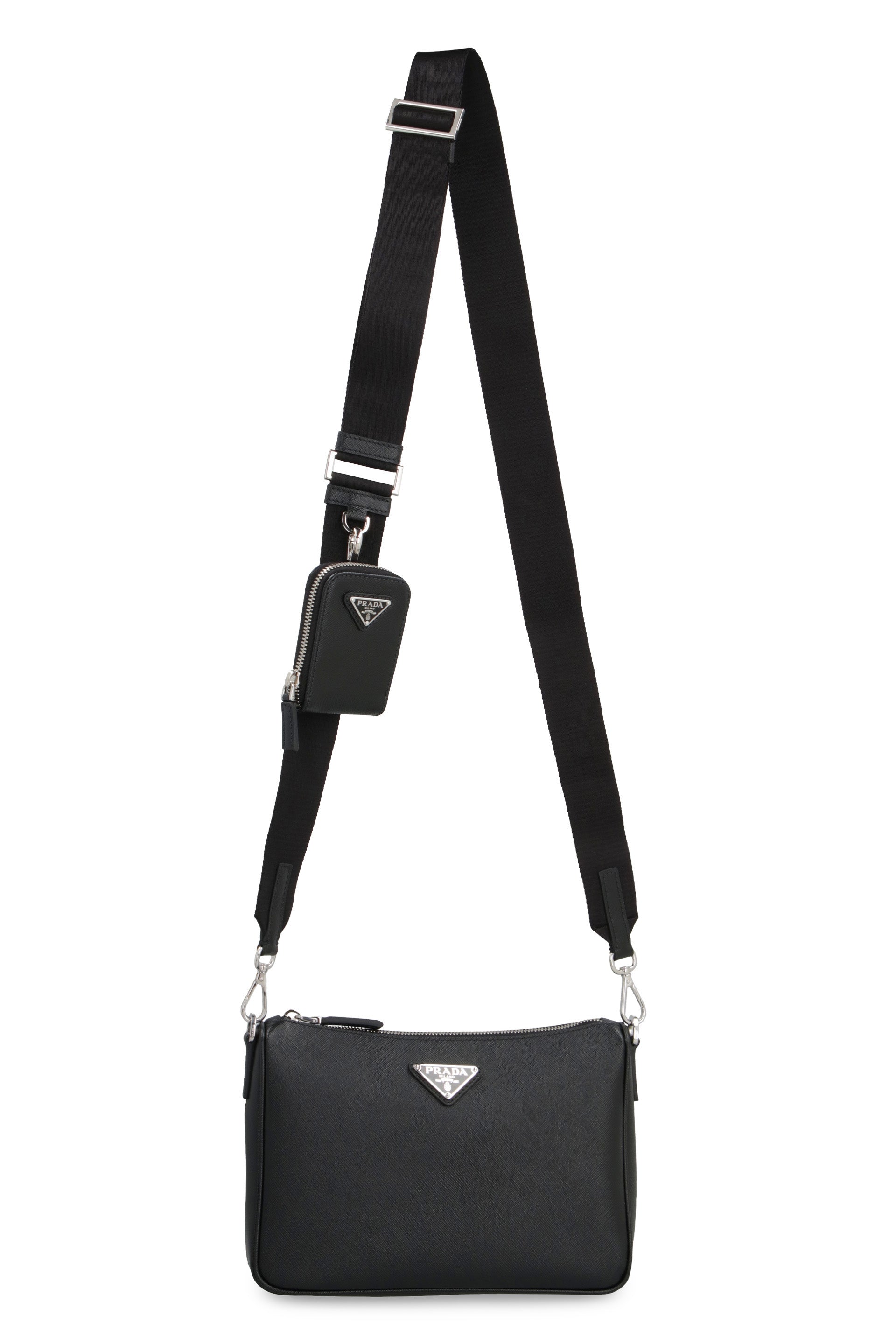 PRADA Men's Leather Crossbody Handbag