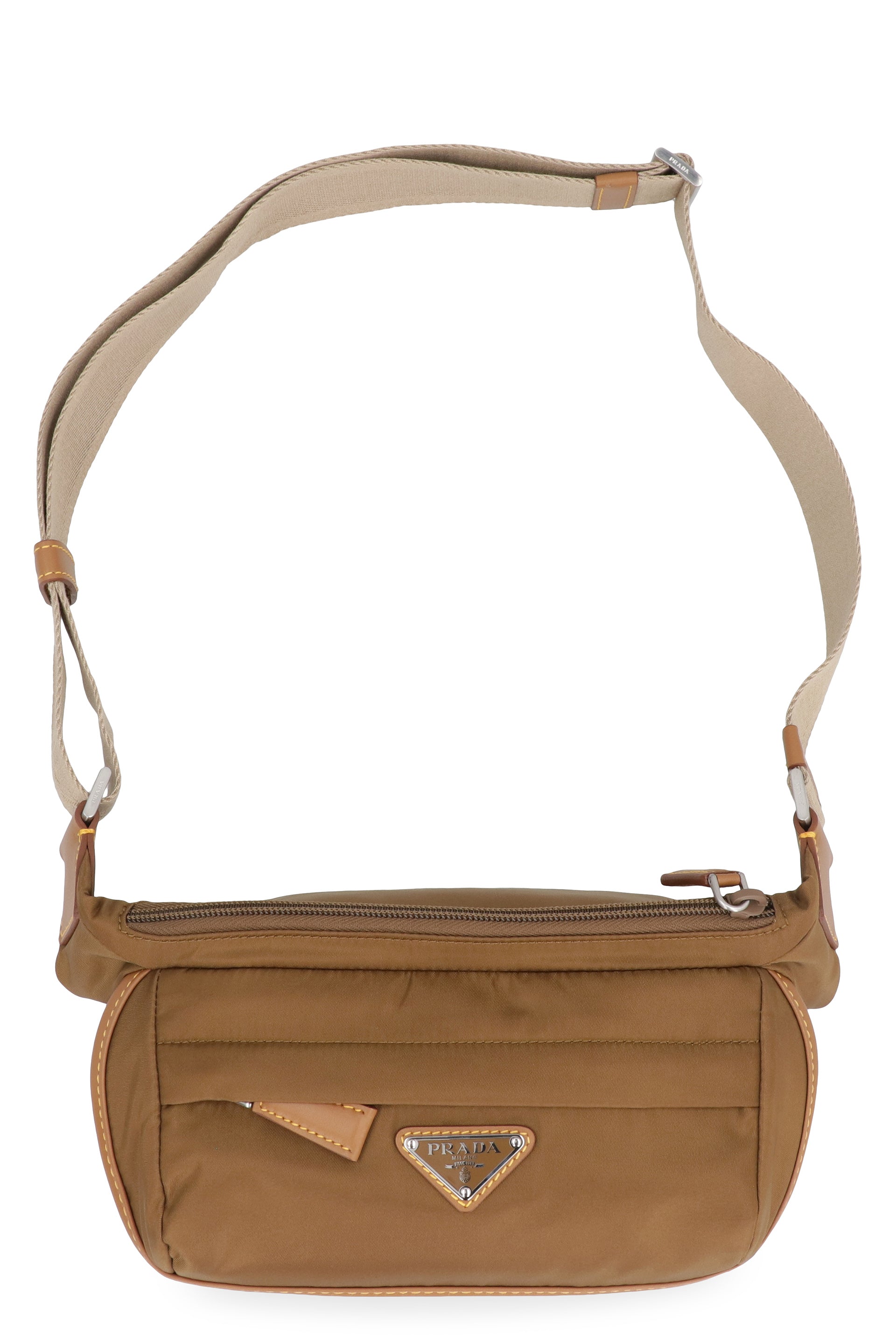 PRADA Messenger Handbag with Leather Accents - 20 cm x 12.5 cm