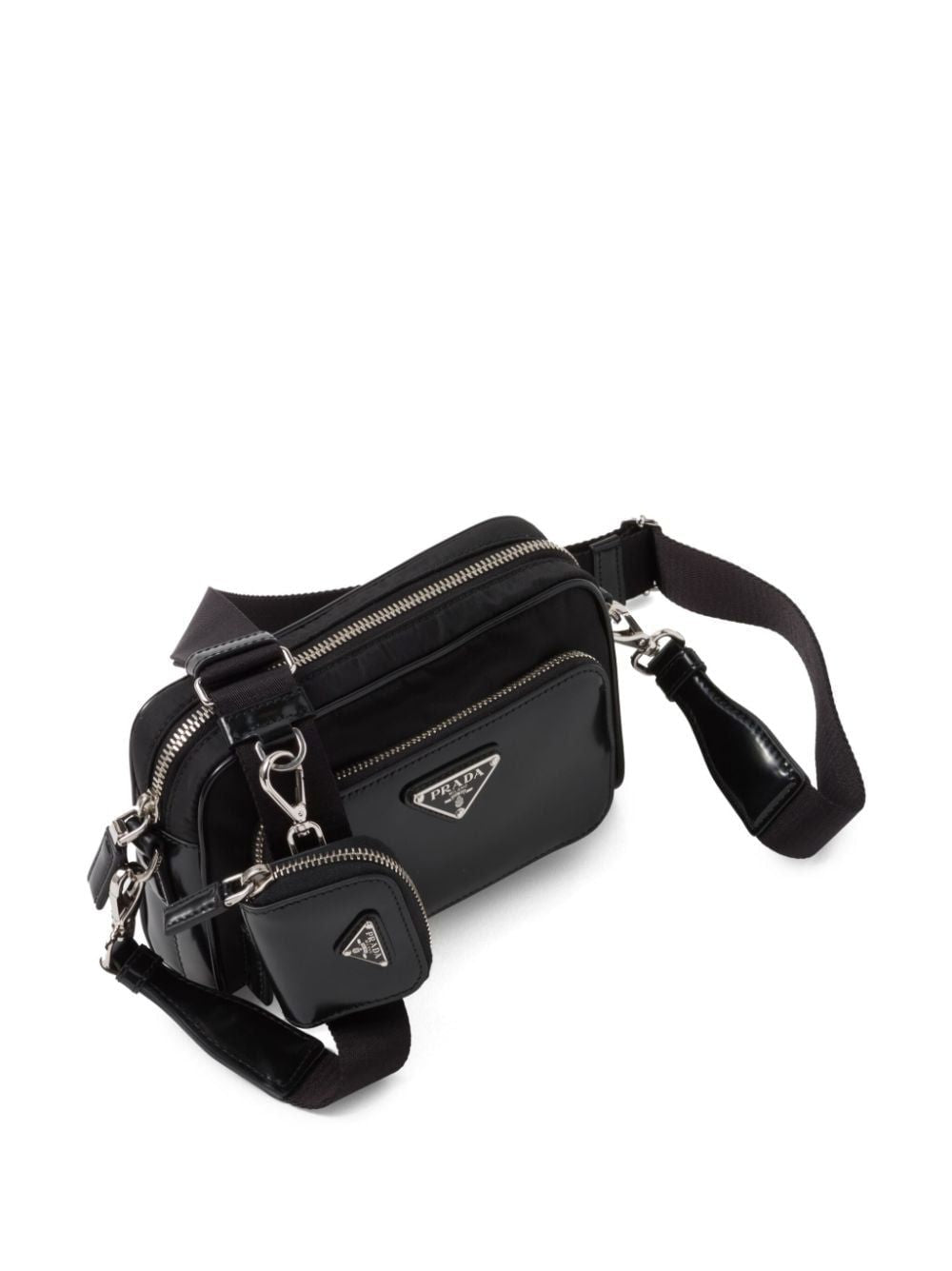 PRADA Men's Re-Nylon and Leather Crossbody Handbag