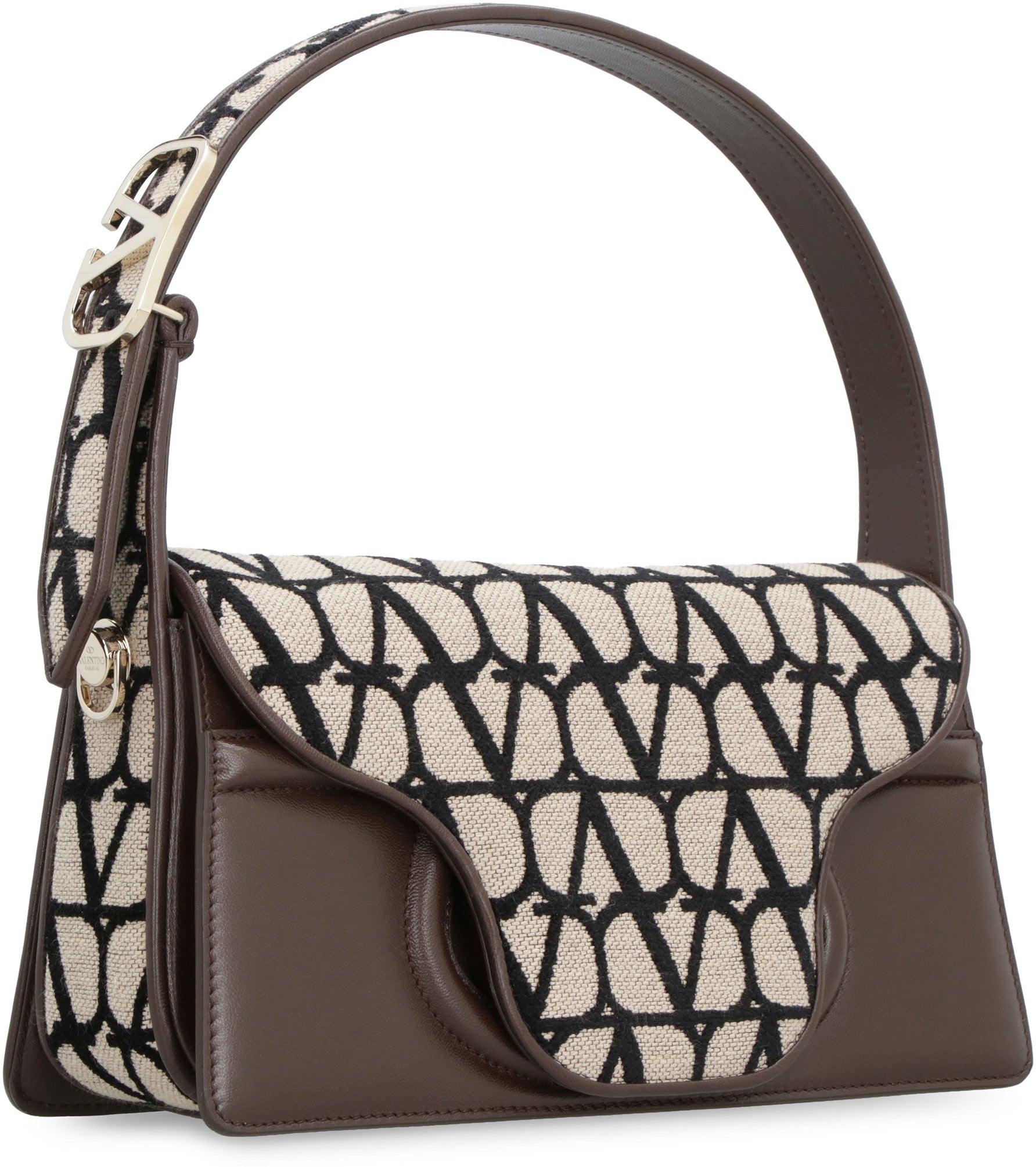 VALENTINO GARAVANI Le Grand Deuxieme Mini Leather and Printed Handbag