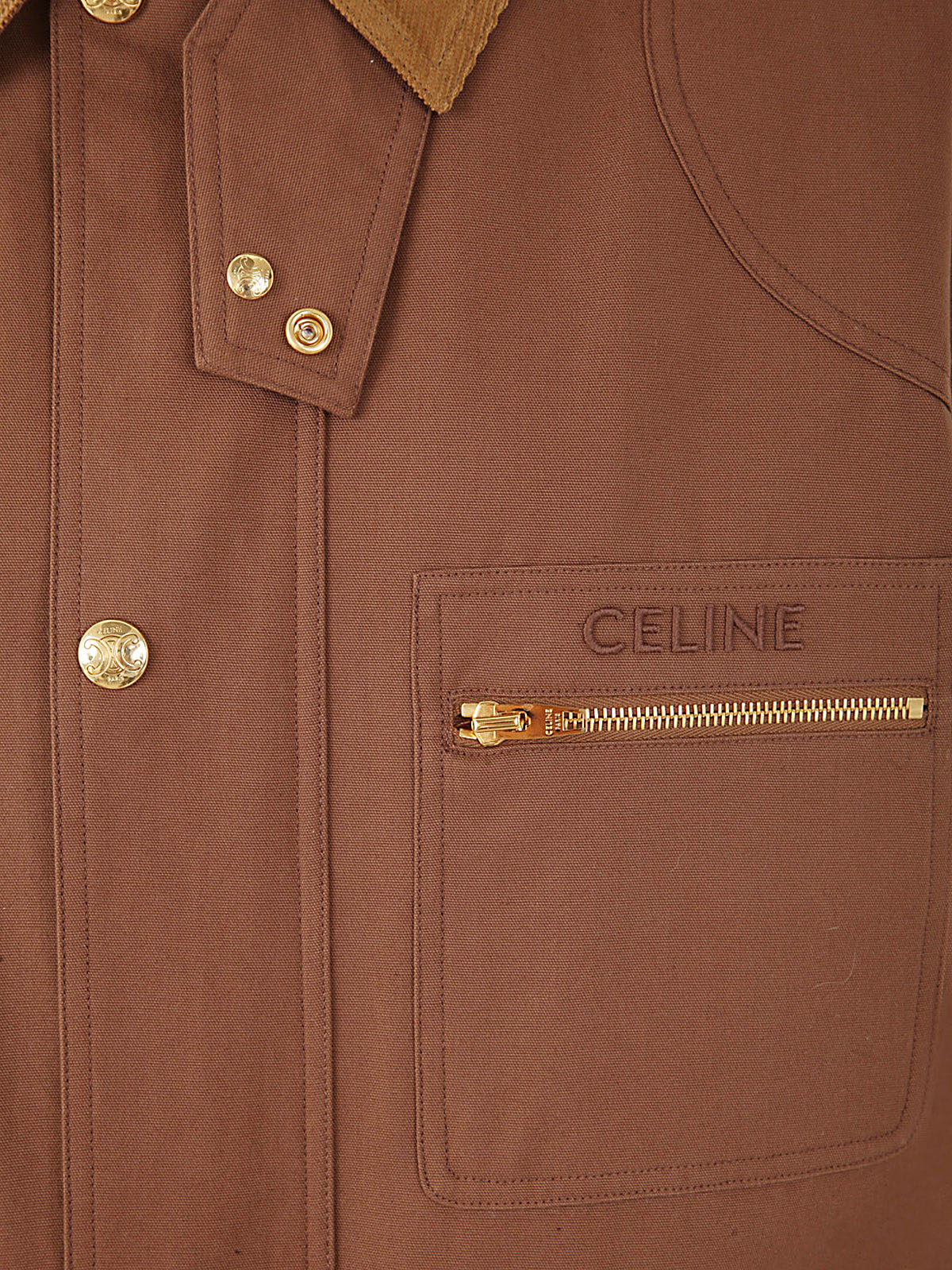 CELINE Women's Mini Parka Jacket - Workwear Style