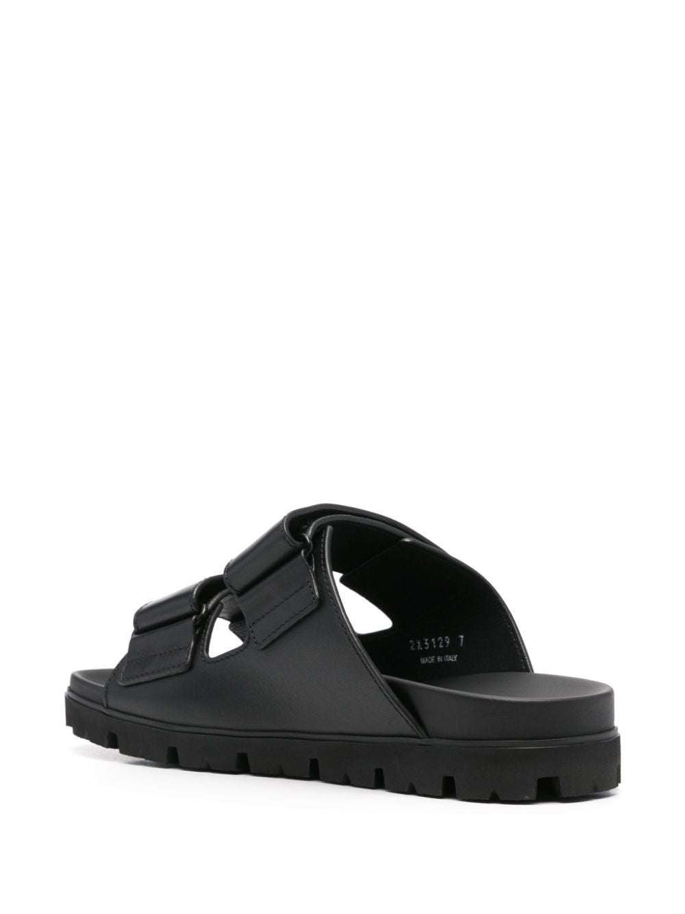 PRADA Leather Strap Sandals with 2.5 cm Heel