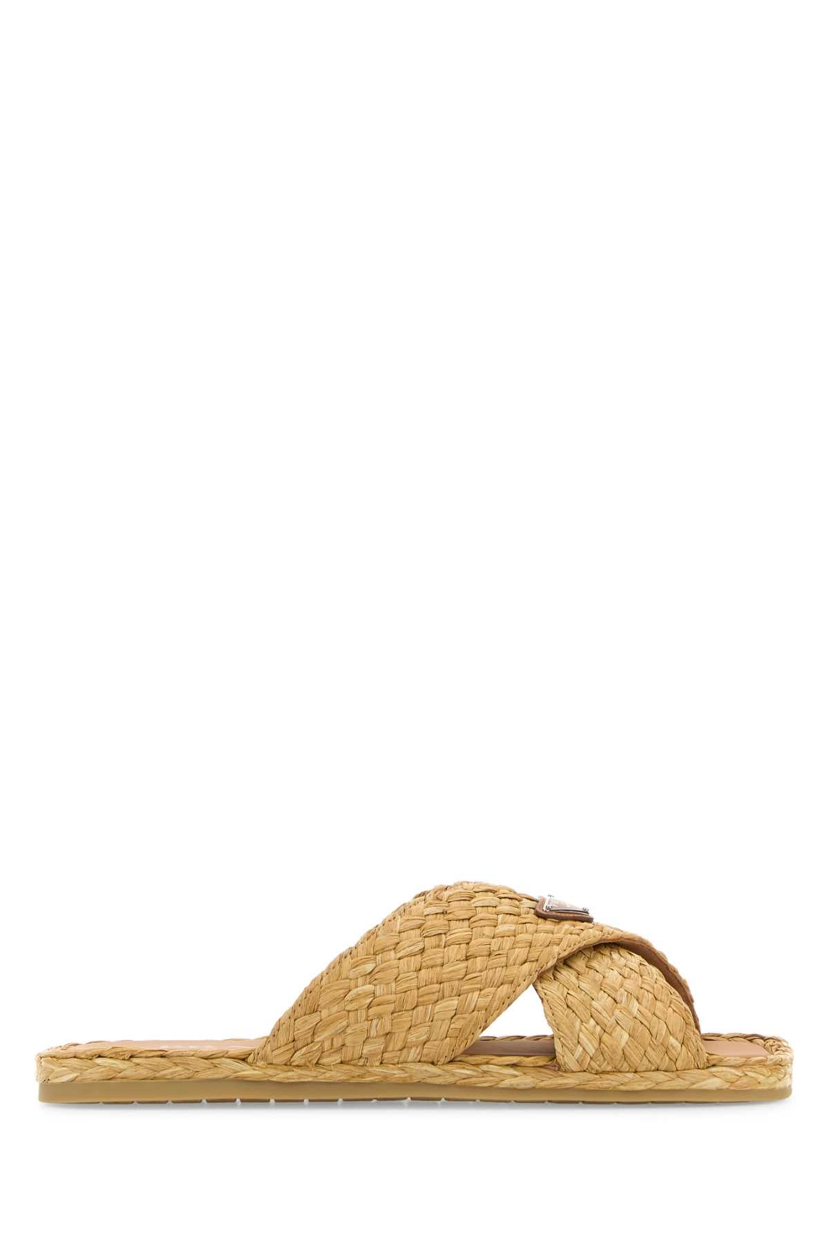 PRADA Raffia Slippers for Men - Spring/Summer 2025