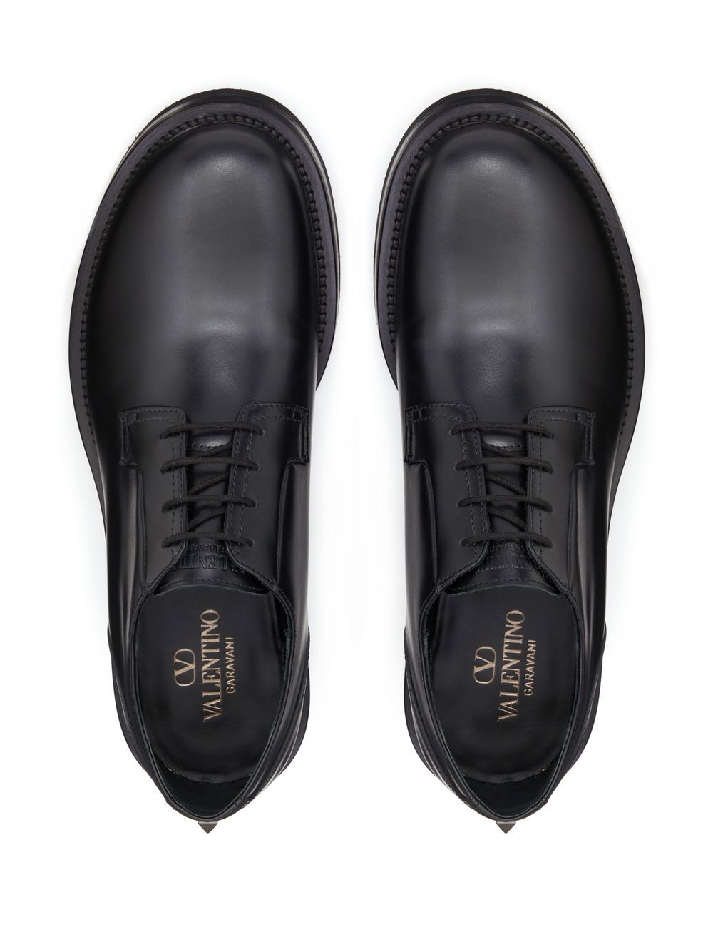 VALENTINO GARAVANI Classic Leather Lace-Up Shoes for Men