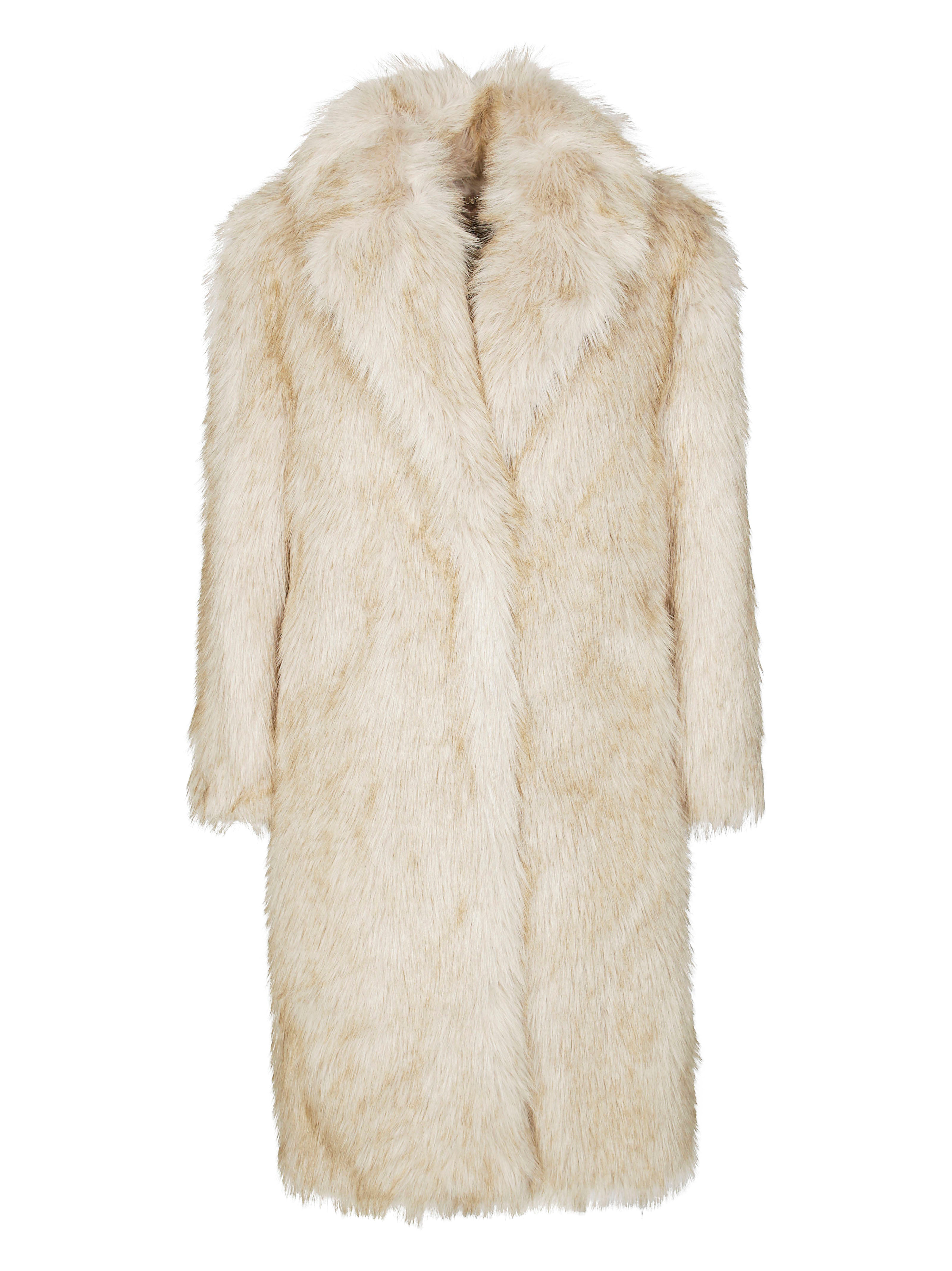 LIUJO Long Eco-Friendly Faux Fur Coat for Men