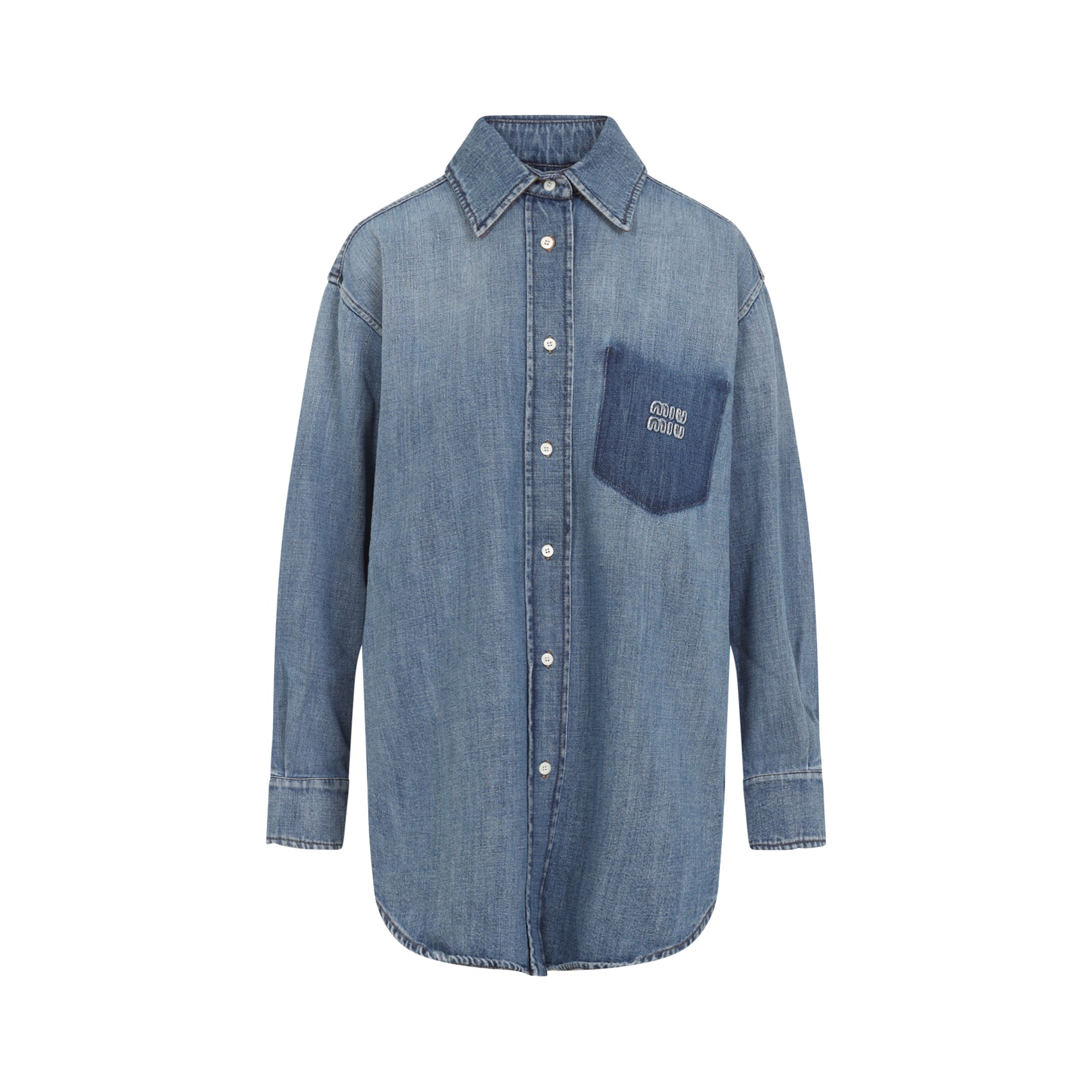 MIU MIU Denim Shirt for Men - FW25 Collection