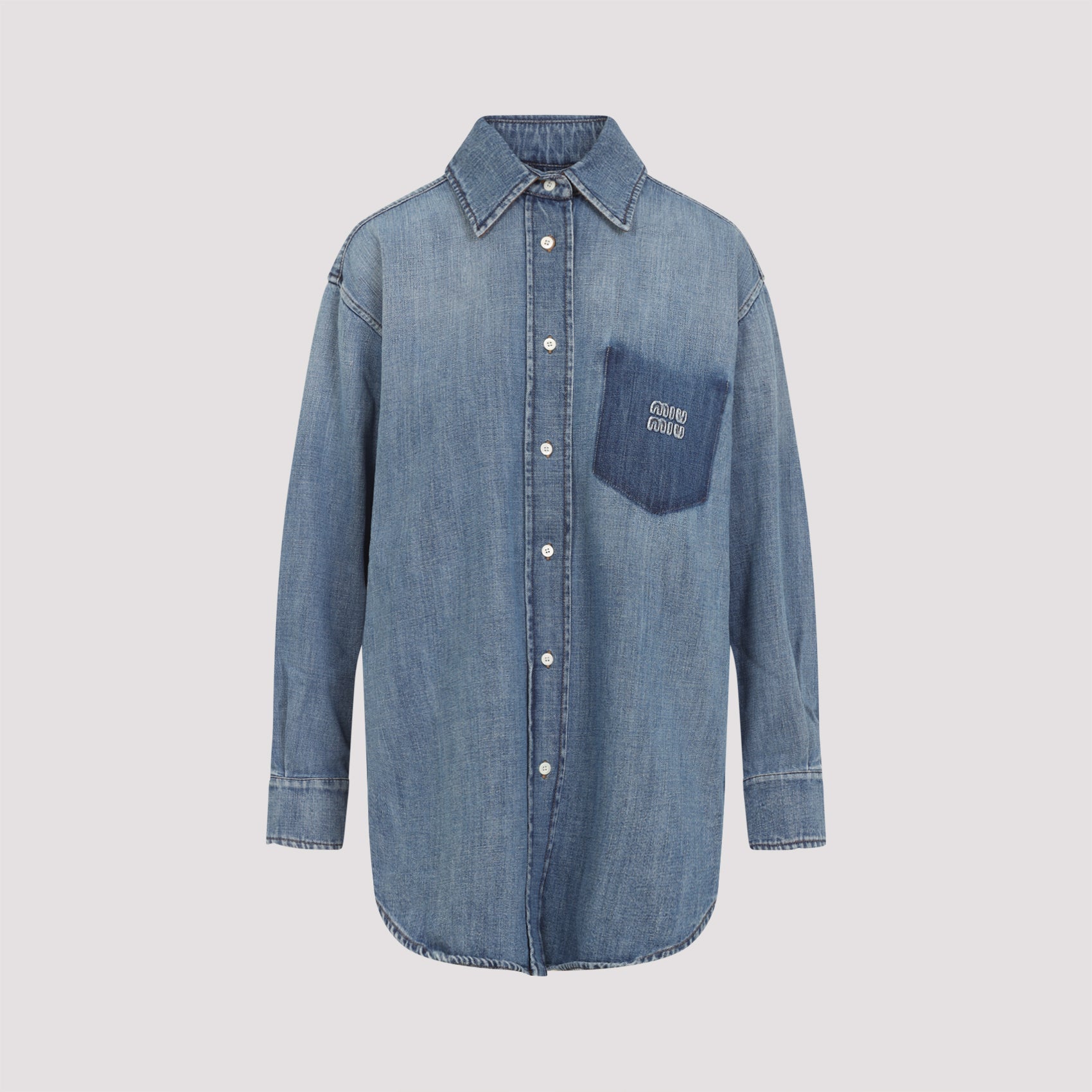MIU MIU Denim Shirt for Men - FW25 Collection