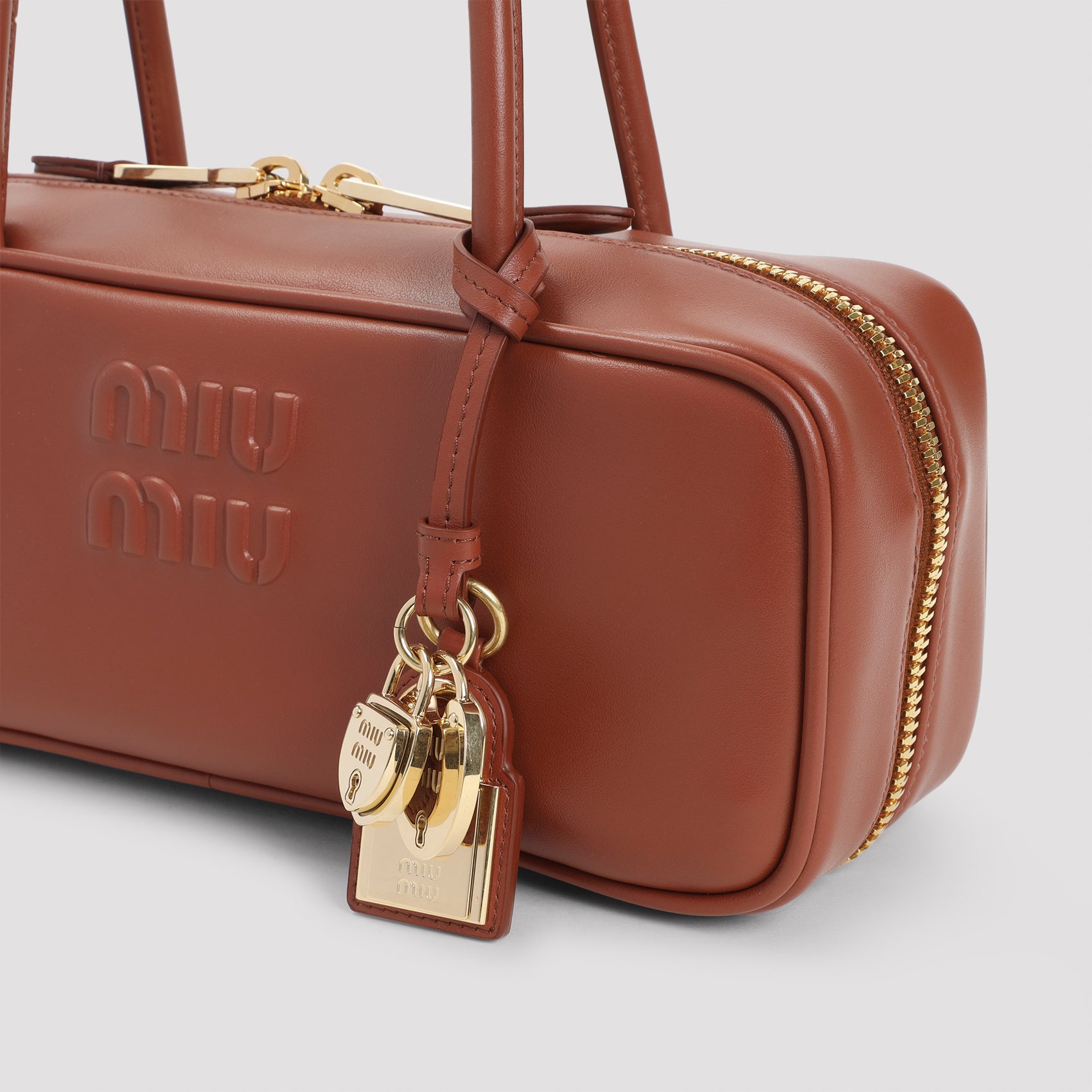 MIU MIU Beau Mini Leather Handbag - W:28cm H:11cm D:8cm