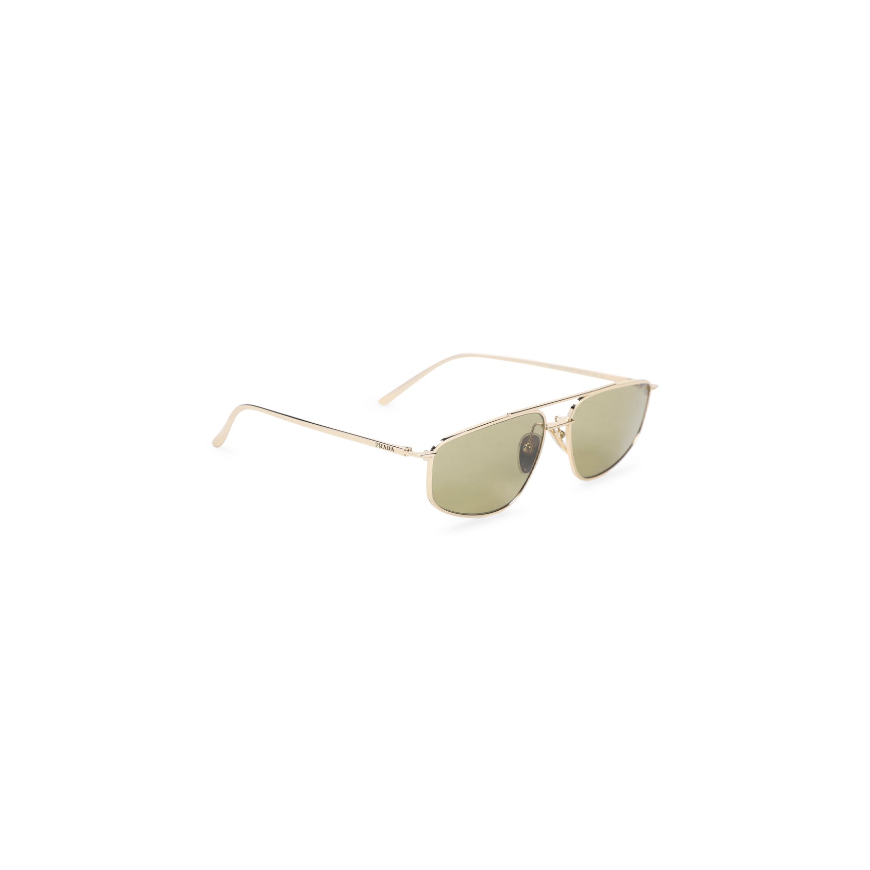 PRADA EYEWEAR Minimal Logo Metallic Mini Sunglasses