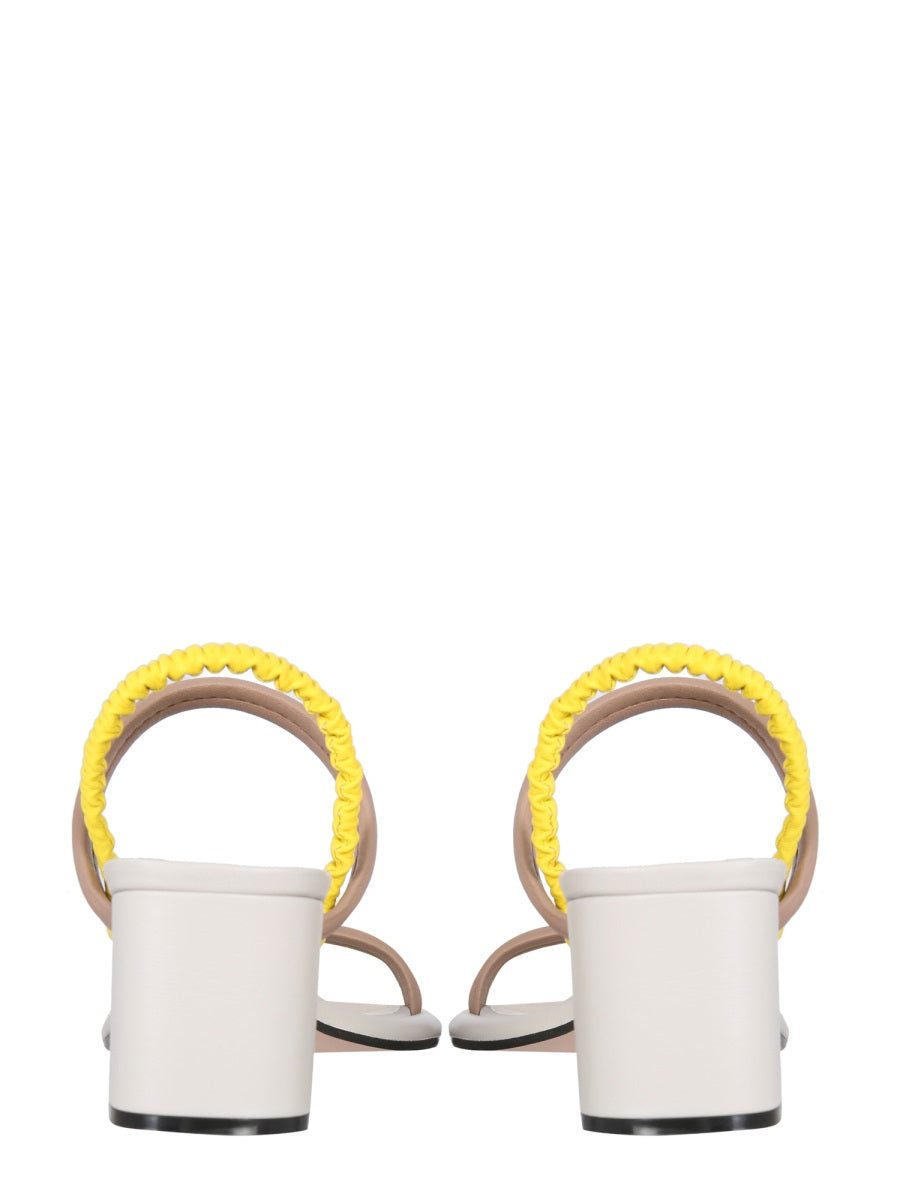 ALYSI Elegant Leather Sandals with 6 cm Heel