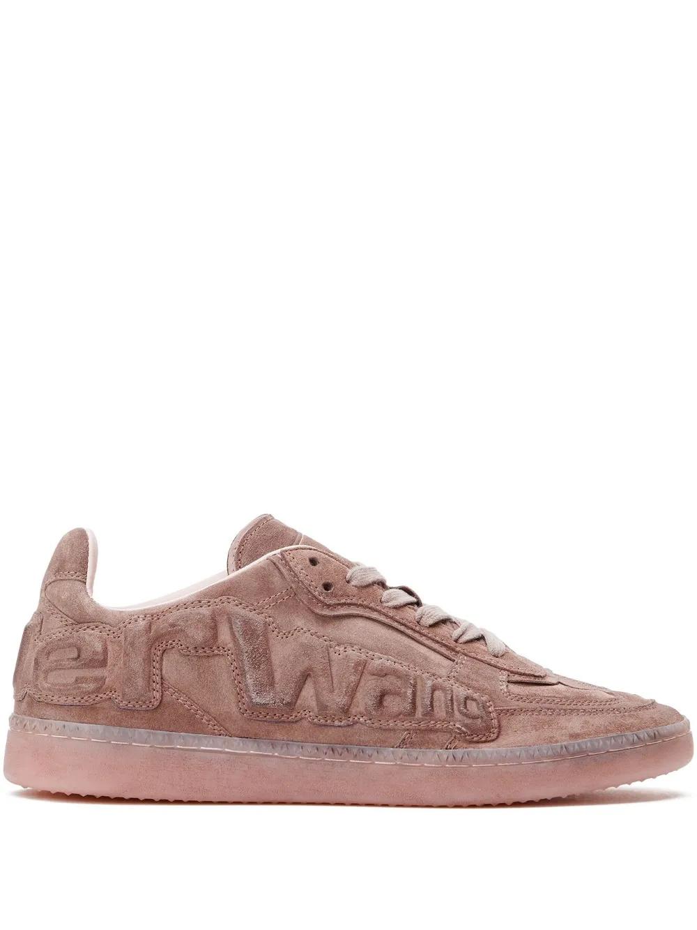 ALEXANDER WANG Suede Low Top Sneakers with Embossed Logo
