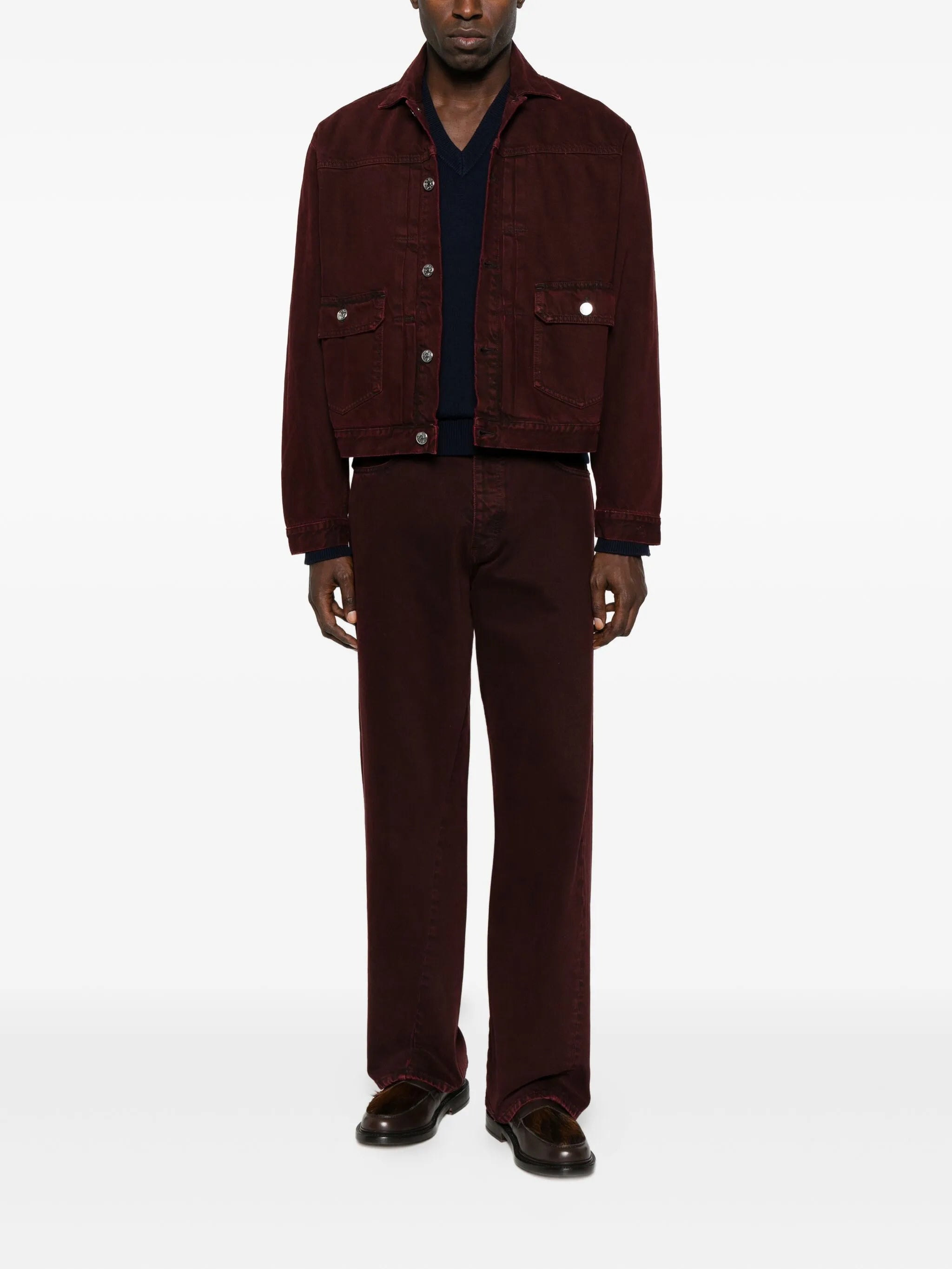 SUNFLOWER Classic V-Neck Merino Wool Sweater