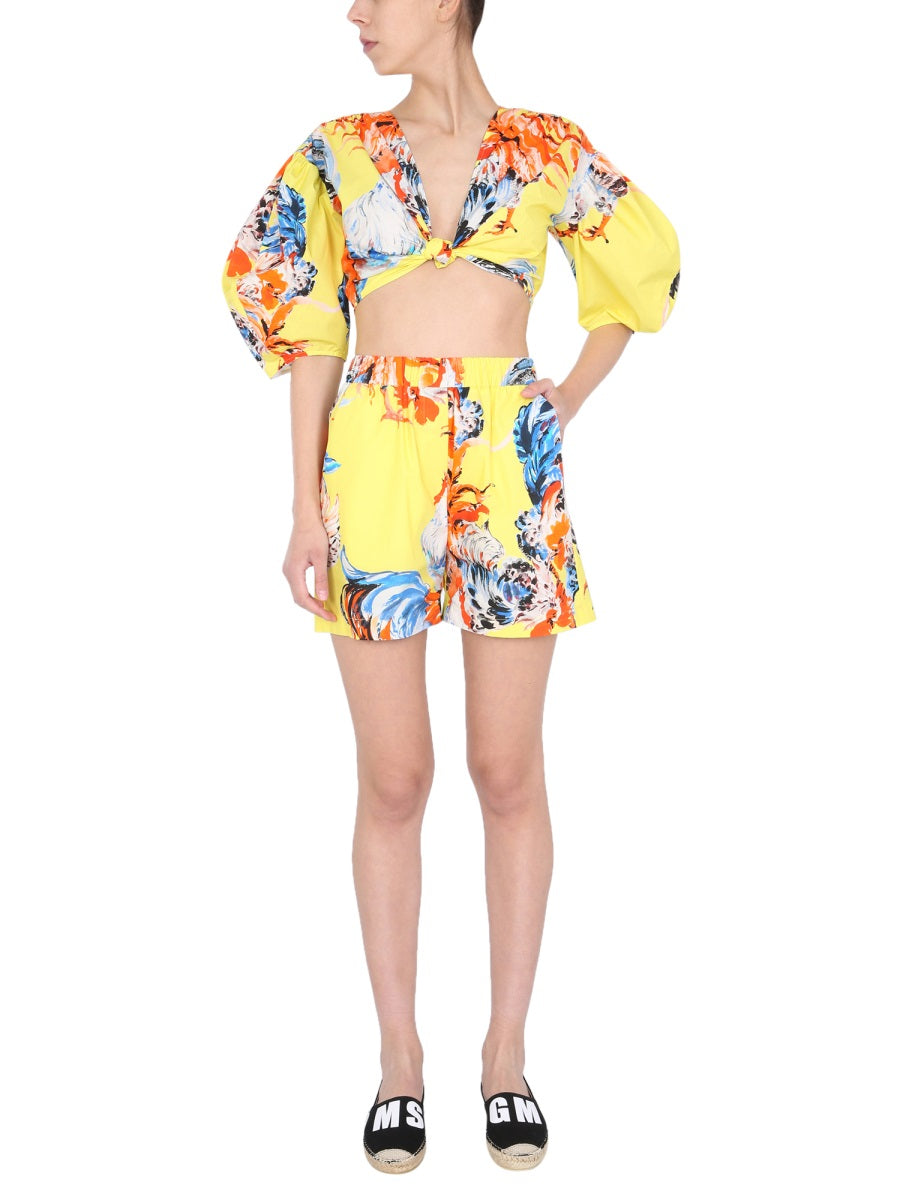 MSGM Printed Shorts with Elasticated Waist