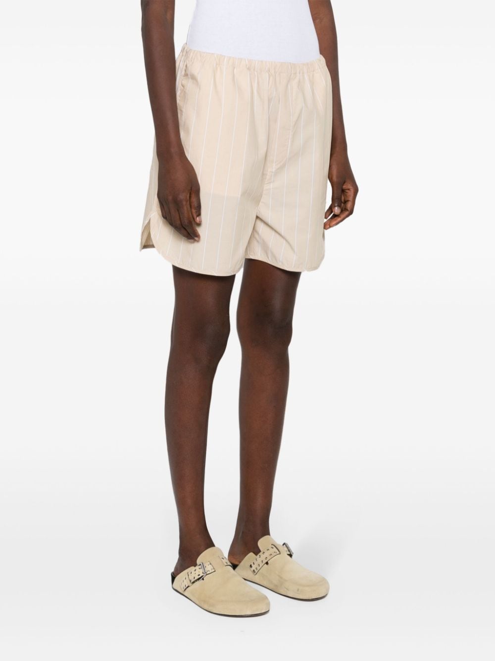FILIPPA K Striped Drawstring Shorts - Thigh-Length