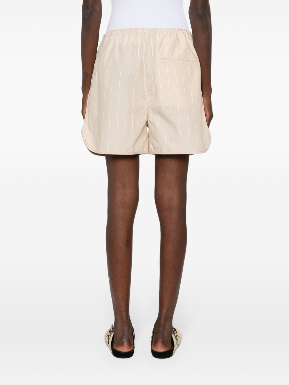 FILIPPA K Striped Drawstring Shorts - Thigh-Length