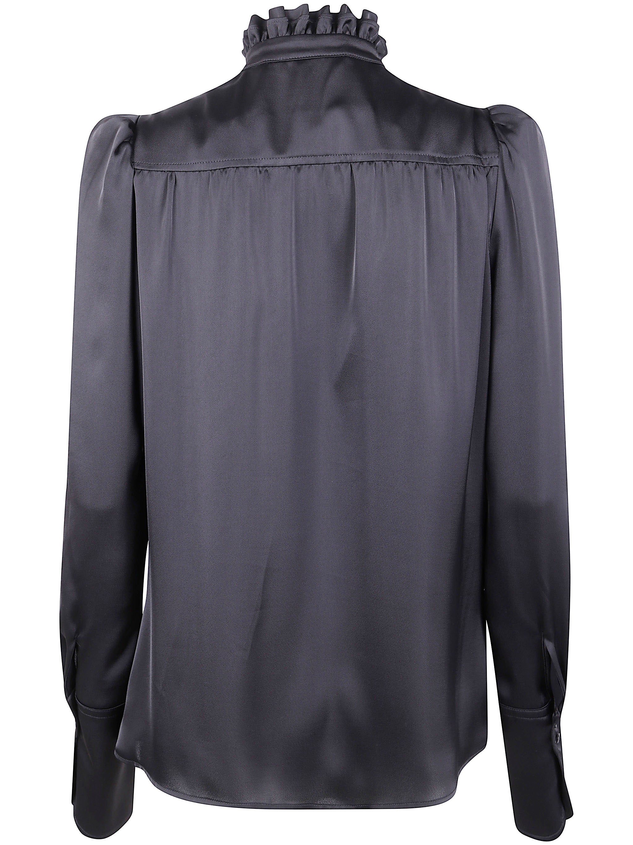 DRHOPE Ruffled Button-Up Shirt